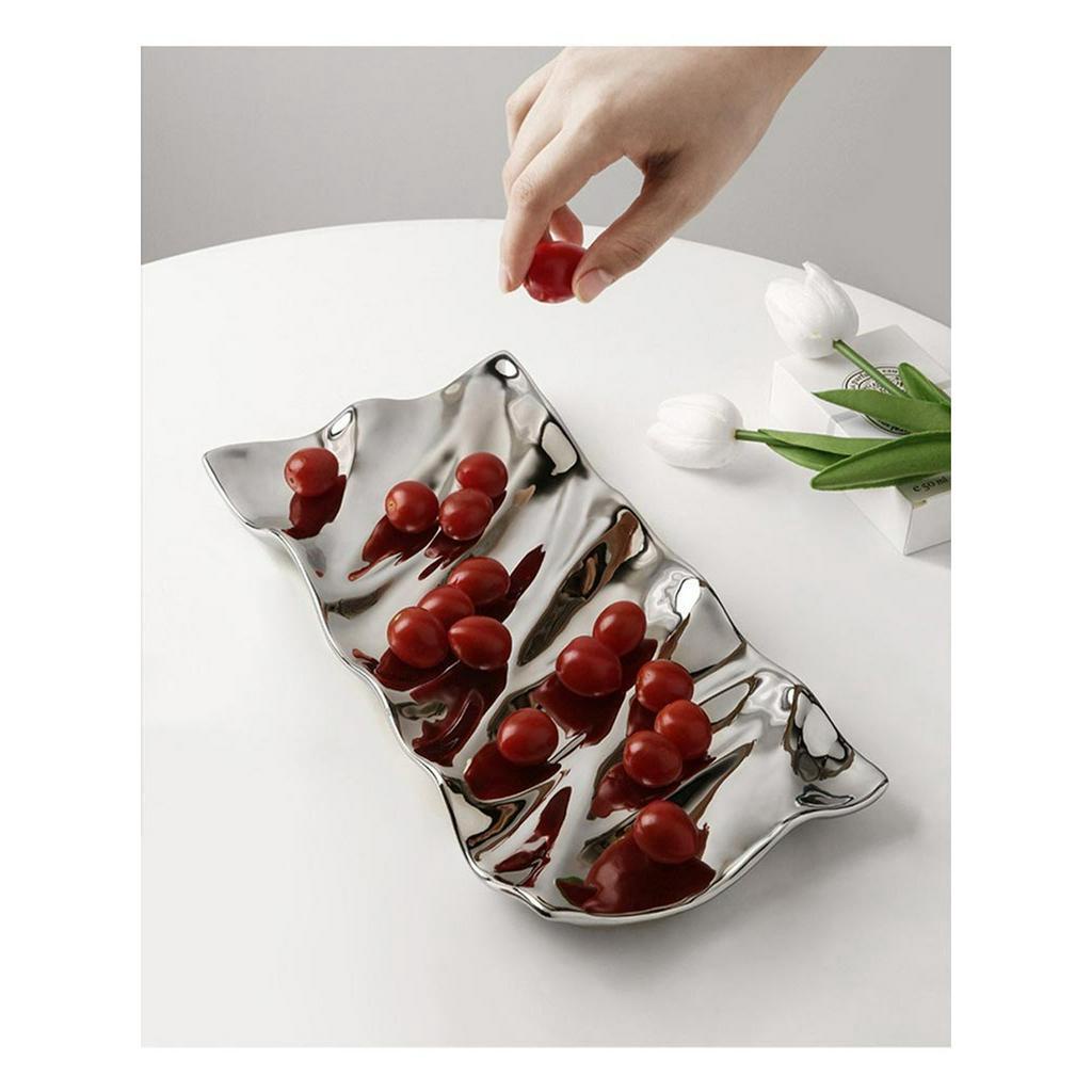 Khay lượn sóng trang trí chữ nhật