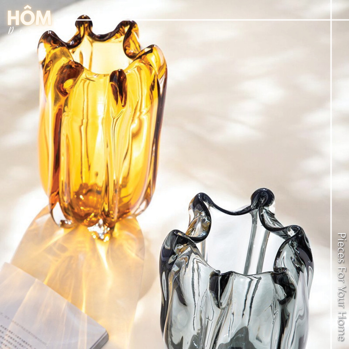 Bình hoa thủy tinh ống loe