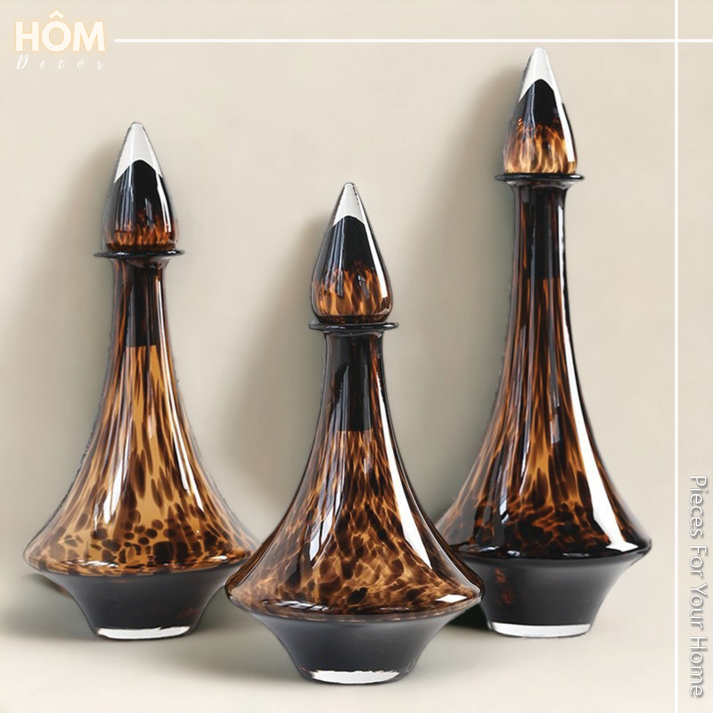 Bình Rựơu Leopard Print Flower