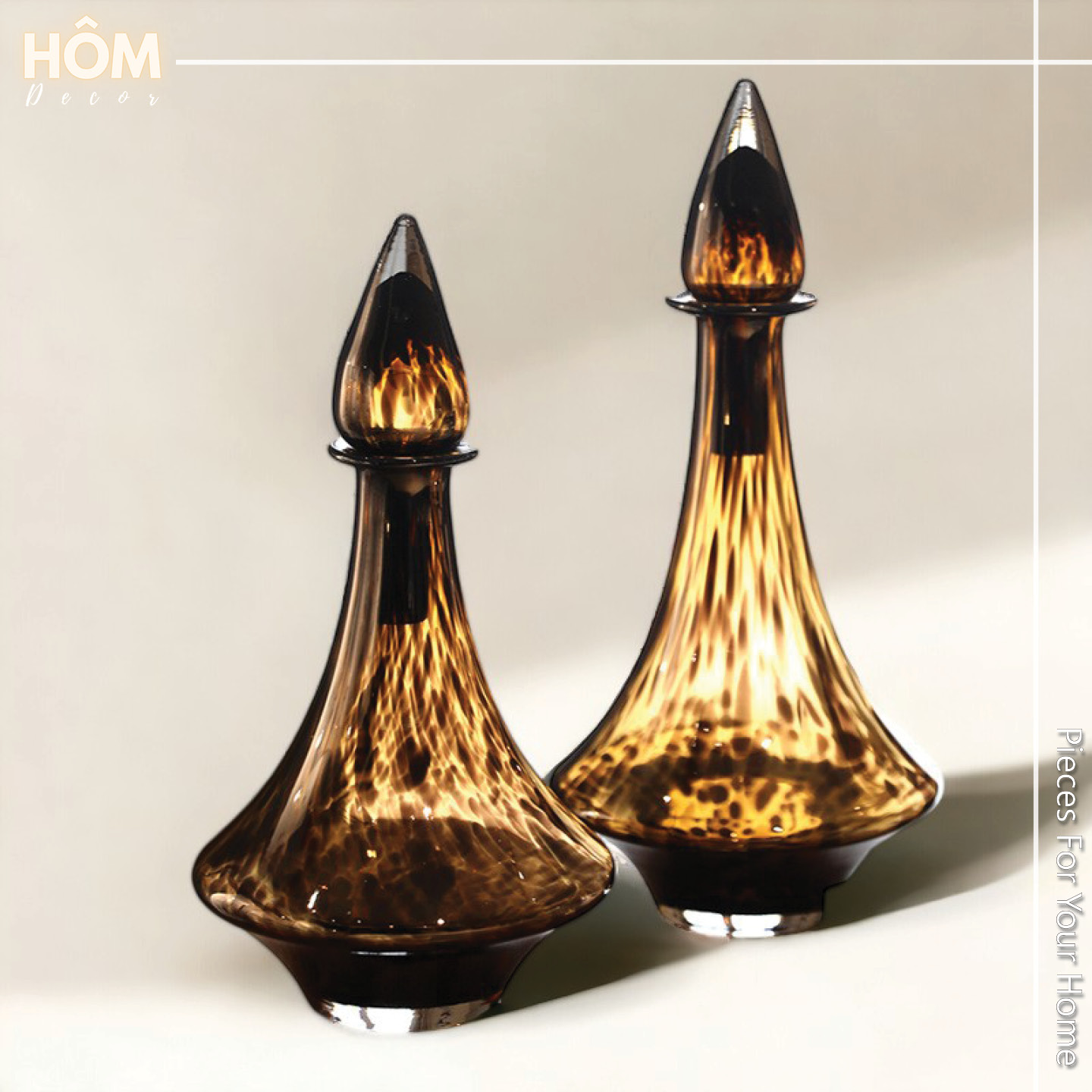 Bình Rựơu Leopard Print Flower