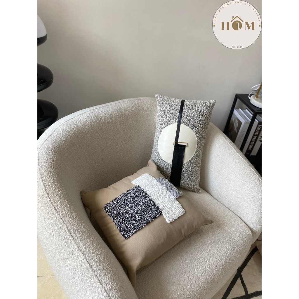 Gối trang trí cao cấp mix lông cừu