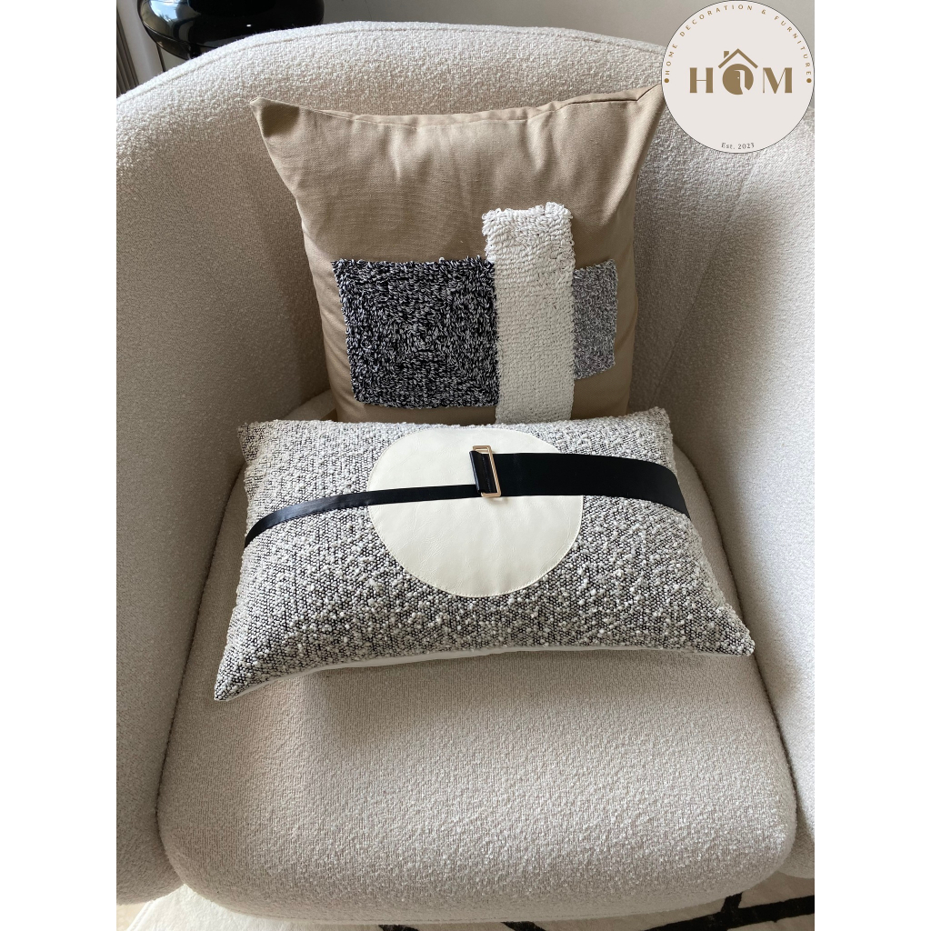 Gối trang trí cao cấp mix lông cừu