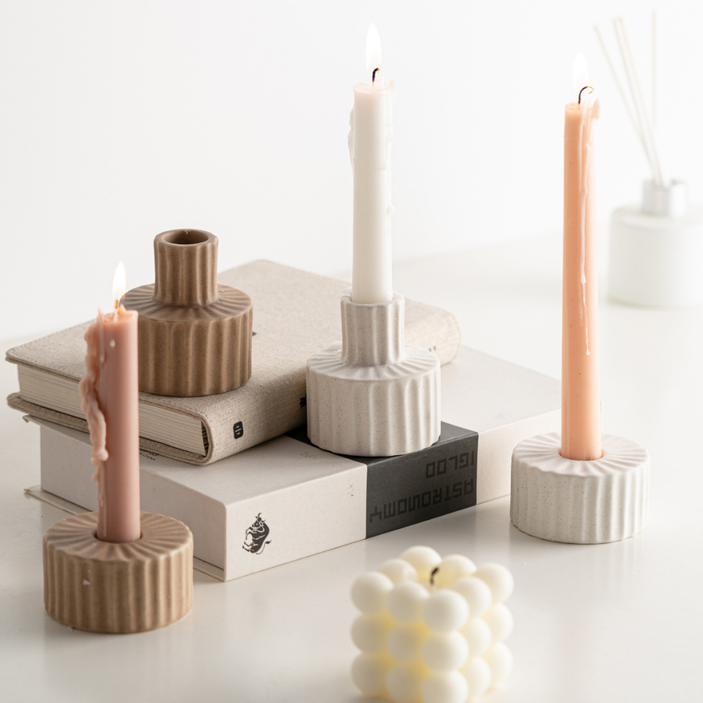 Đế sứ đỡ nến, đế nến trang trí bắc âu