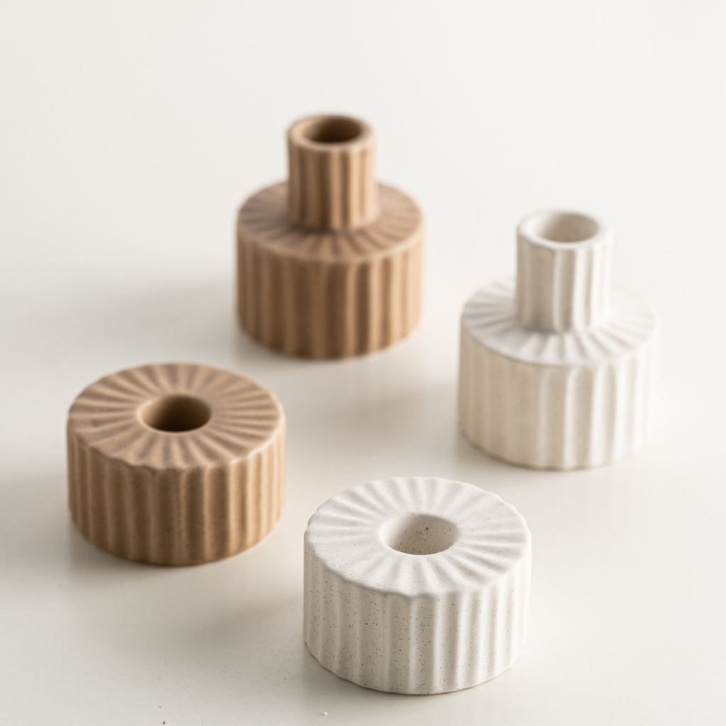 Đế sứ đỡ nến, đế nến trang trí bắc âu