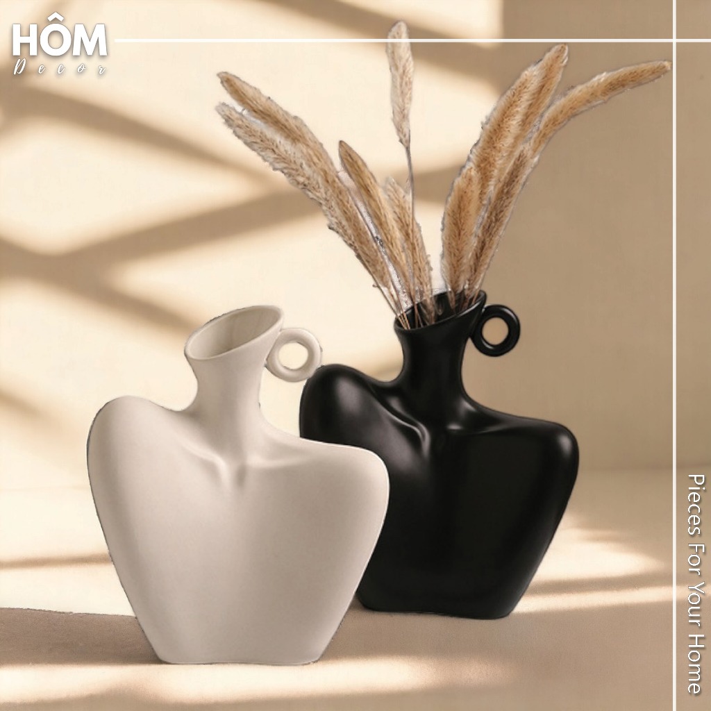 Bình gốm cô gái nghệ thuật