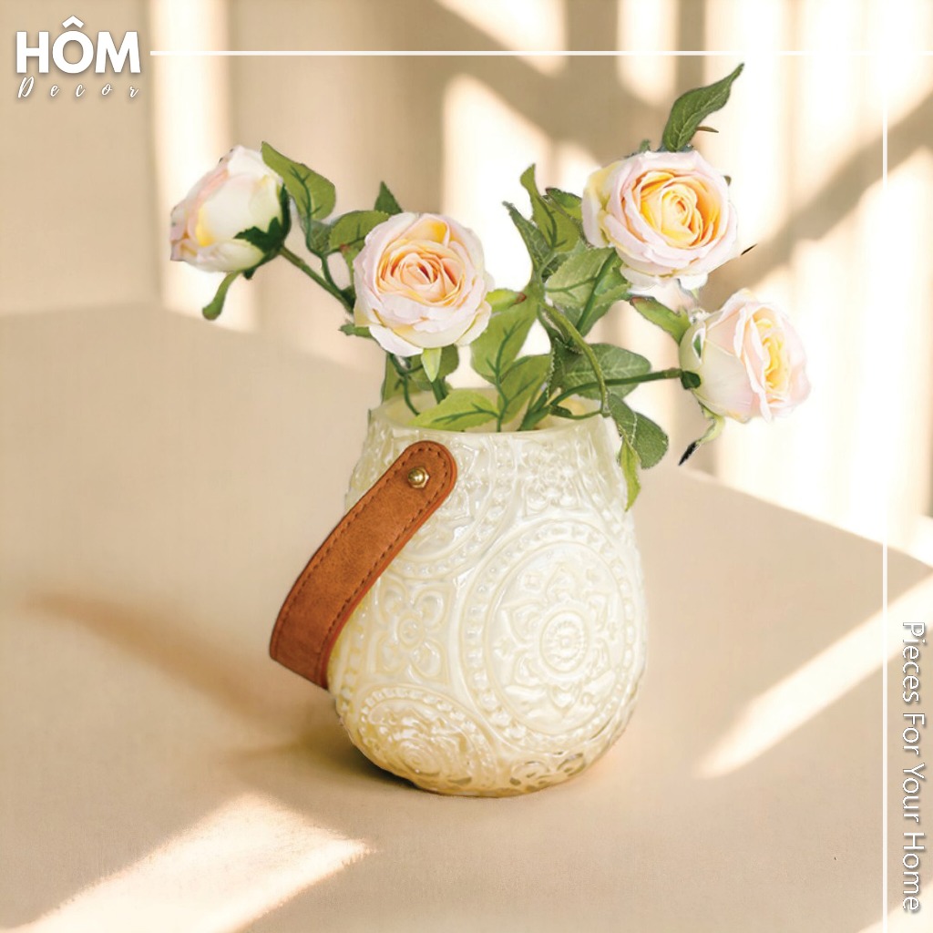 Bình hoa giỏ xách mini