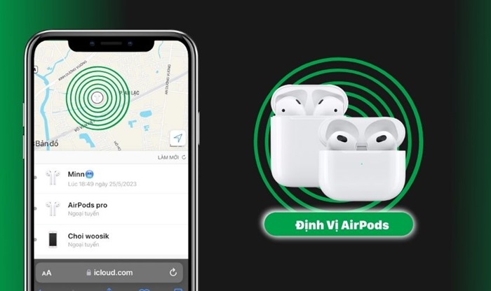Định vị AirPods bằng iPhone và iCloud cực dễ, ai cũng làm được