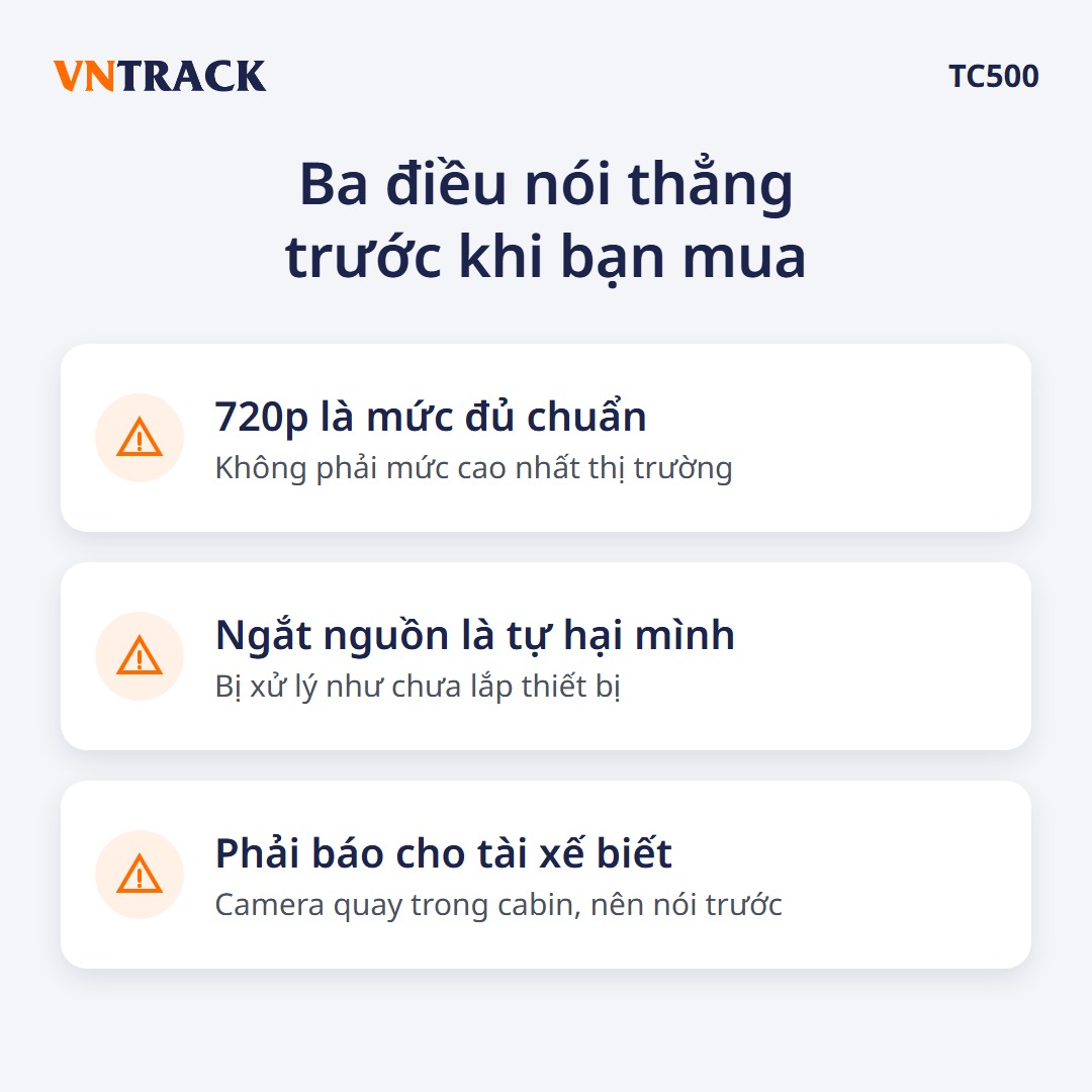Ba điều cần biết trước khi mua camera nghị định 10 TC500