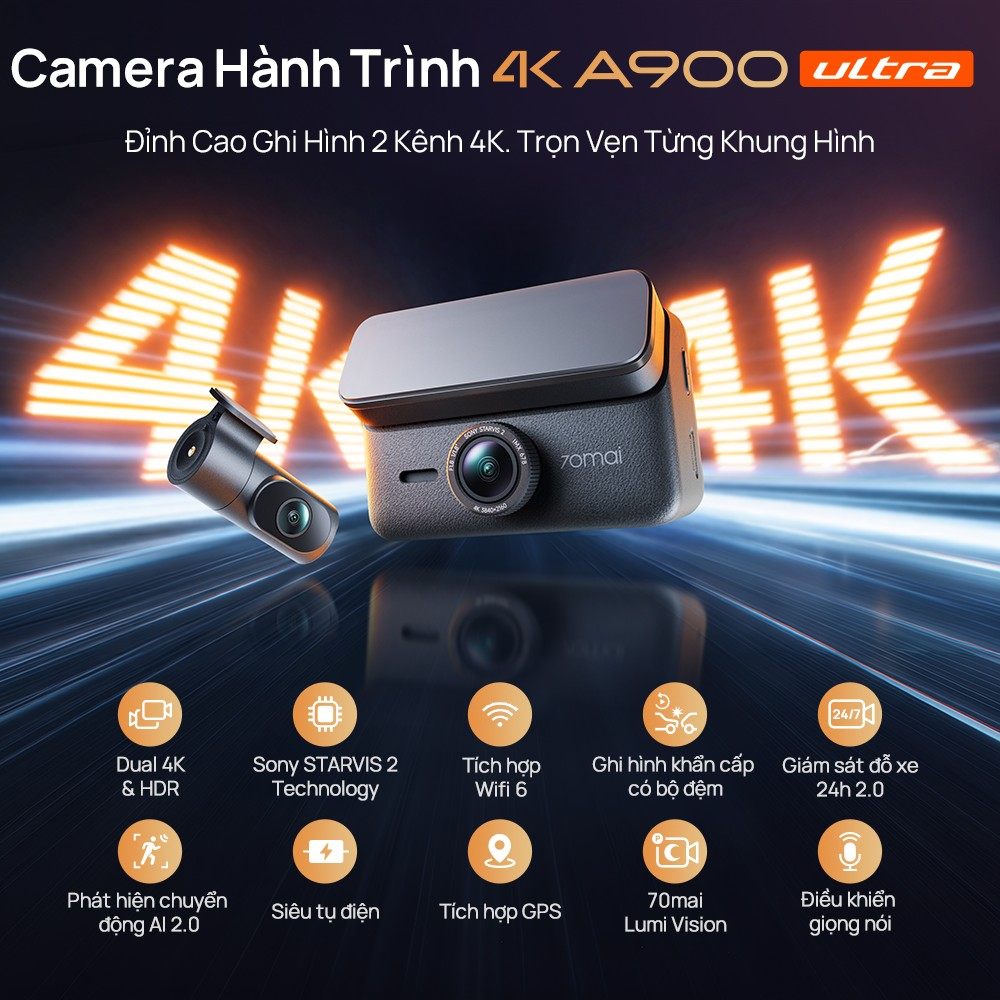 Camera hành trình 70mai A900 Ultra và các tính năng nổi bật