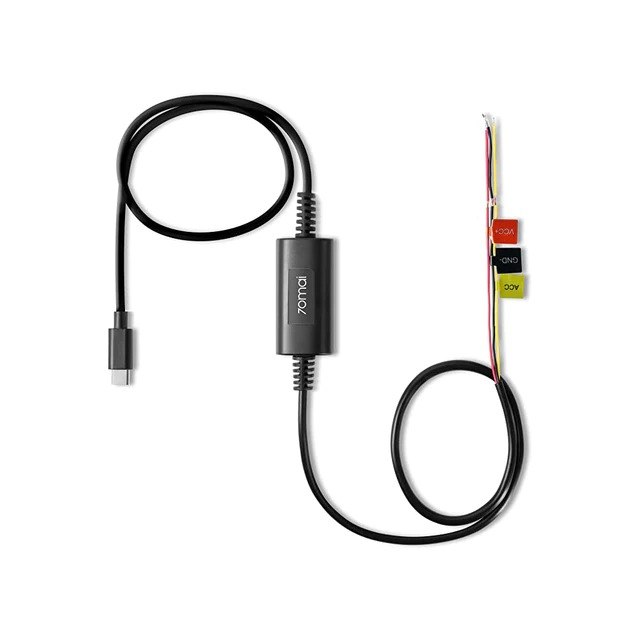 Dây nguồn 70mai UP03 đầu Type-C cùng ba dây ACC, GND và VCC có nhãn màu
