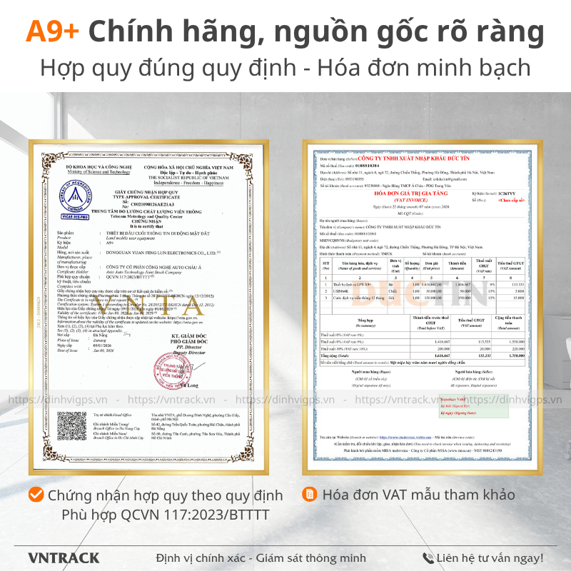 Giấy chứng nhận hợp quy A9