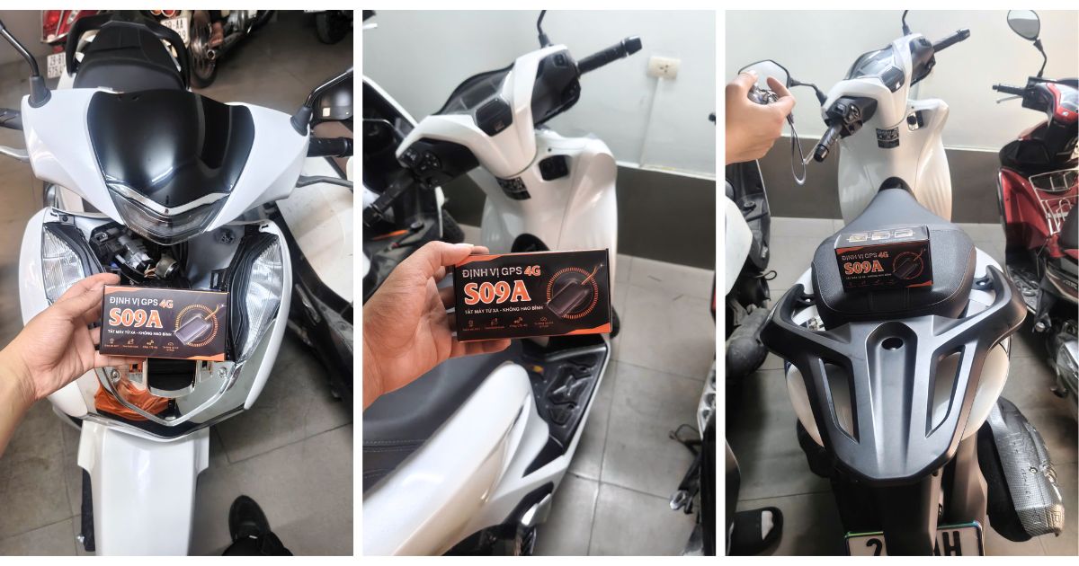 Lắp đặt định vị xe máy SH 