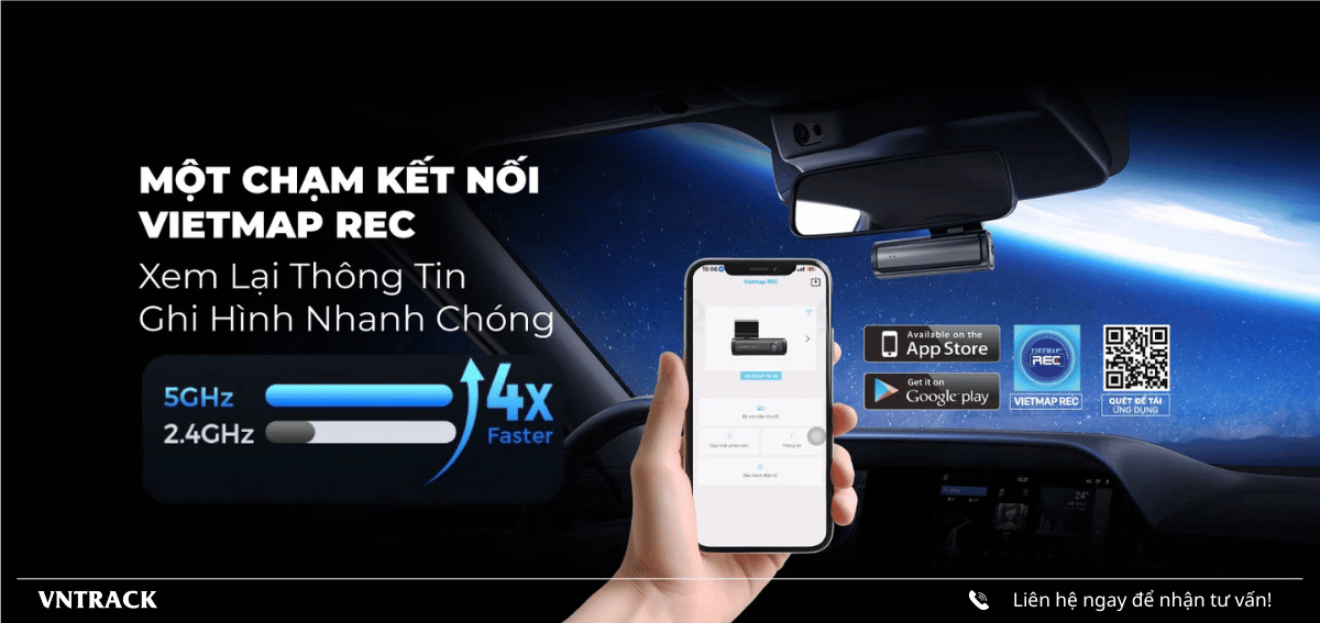 Kết nối Vietmap REC một chạm