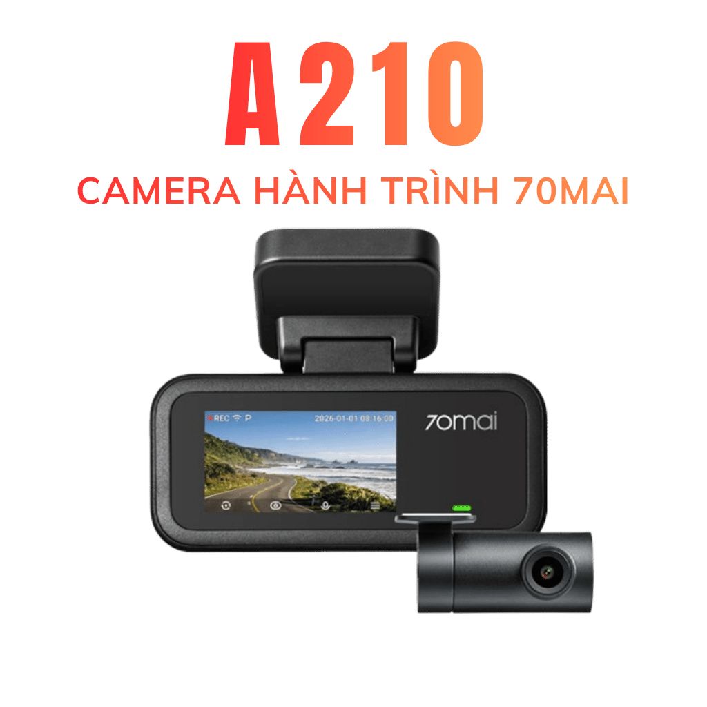 Camera hành trình 70mai A210 giá rẻ, ghi trước sau 1080P