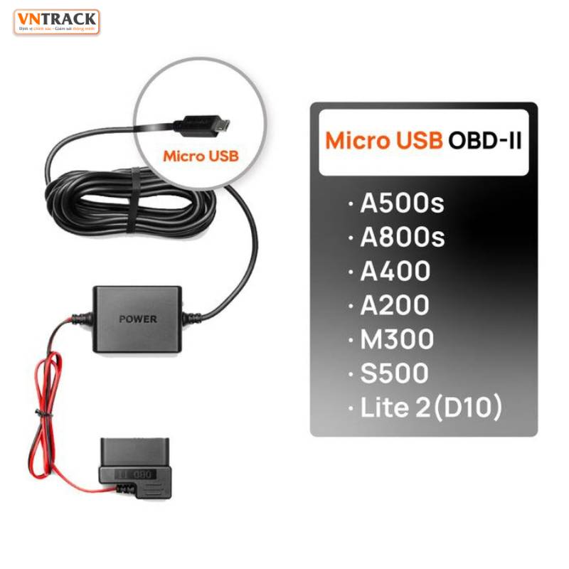 Bộ Hardwire Kit cổng OBD II 70mai - Bản Type-C và Micro USB