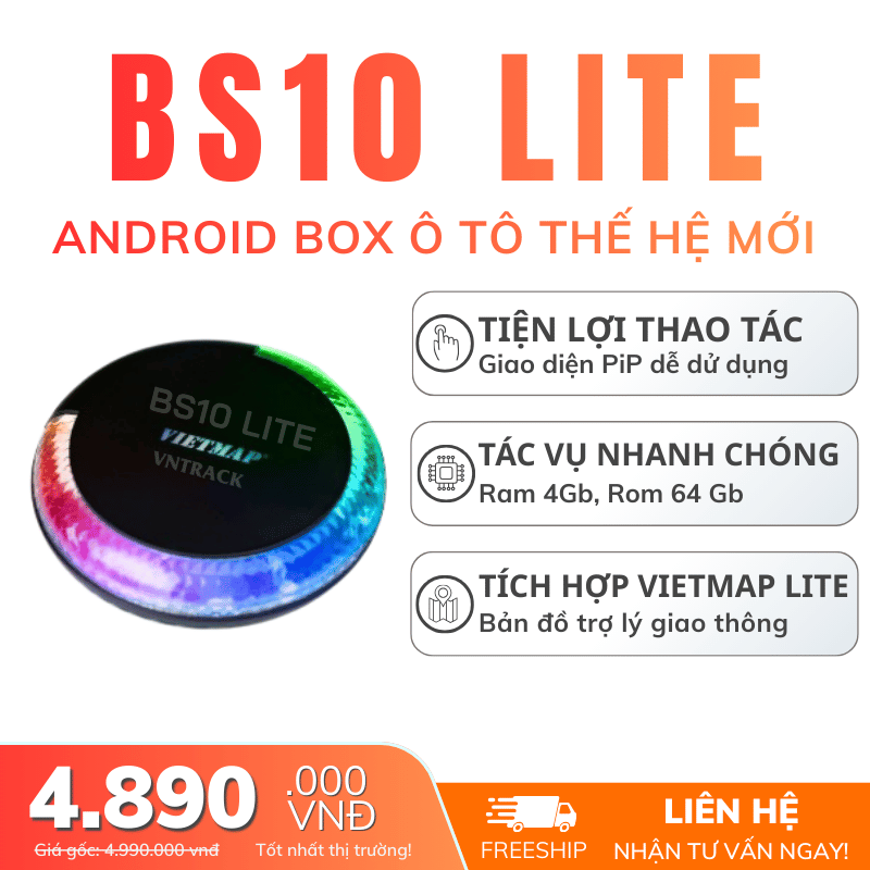 VIETMAP BS10 LITE - Android Box Ô Tô Thế Hệ Mới