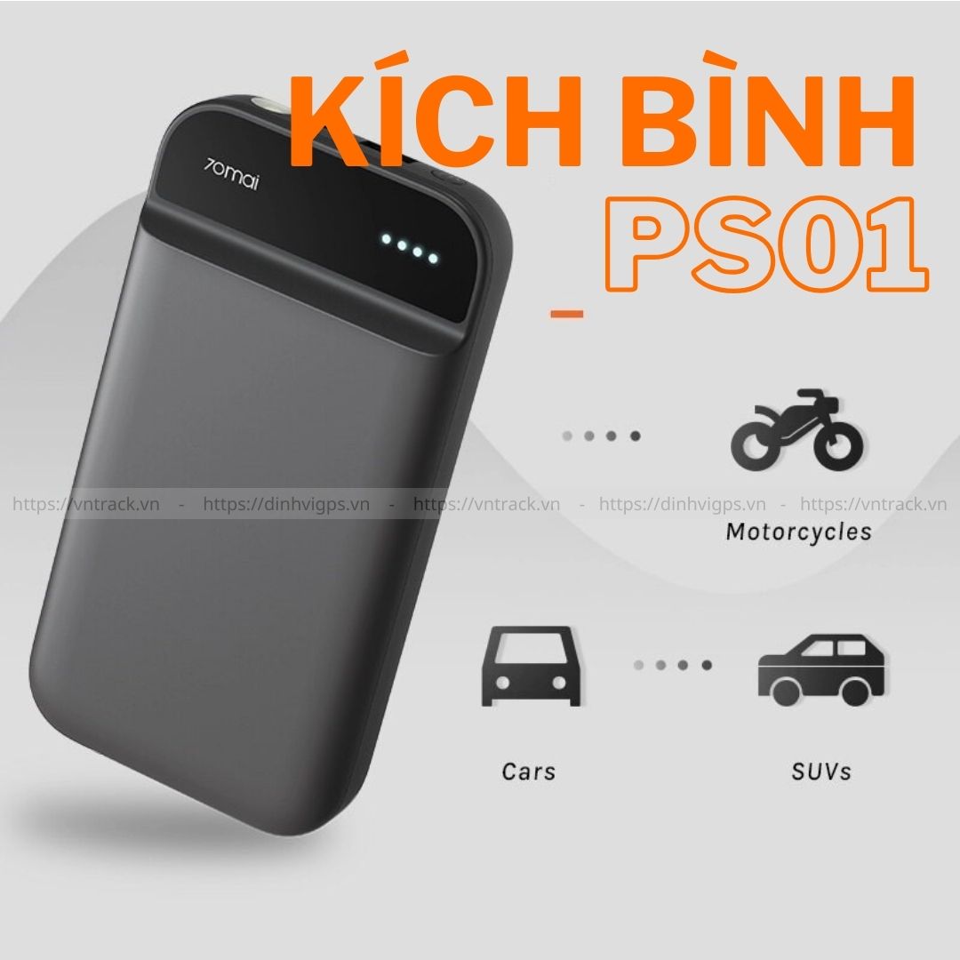 Bộ Kích Bình Ô Tô 70 Mai PS01 | 11100mAh, Kiêm Sạc Dự Phòng, Có Đèn Pin