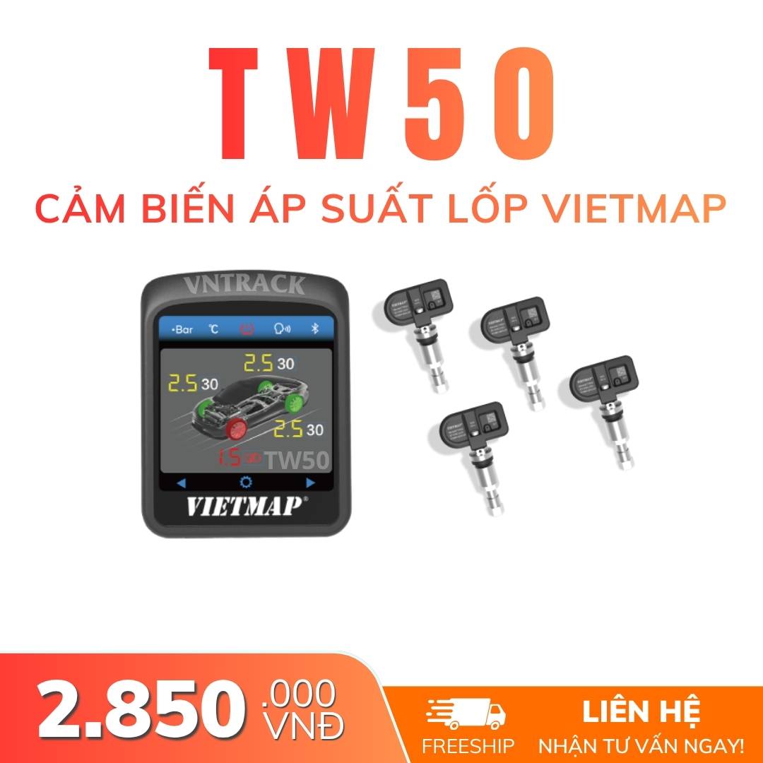 Cảm biến áp suất lốp Vietmap TW50 | Hiện lên màn hình zin của xe