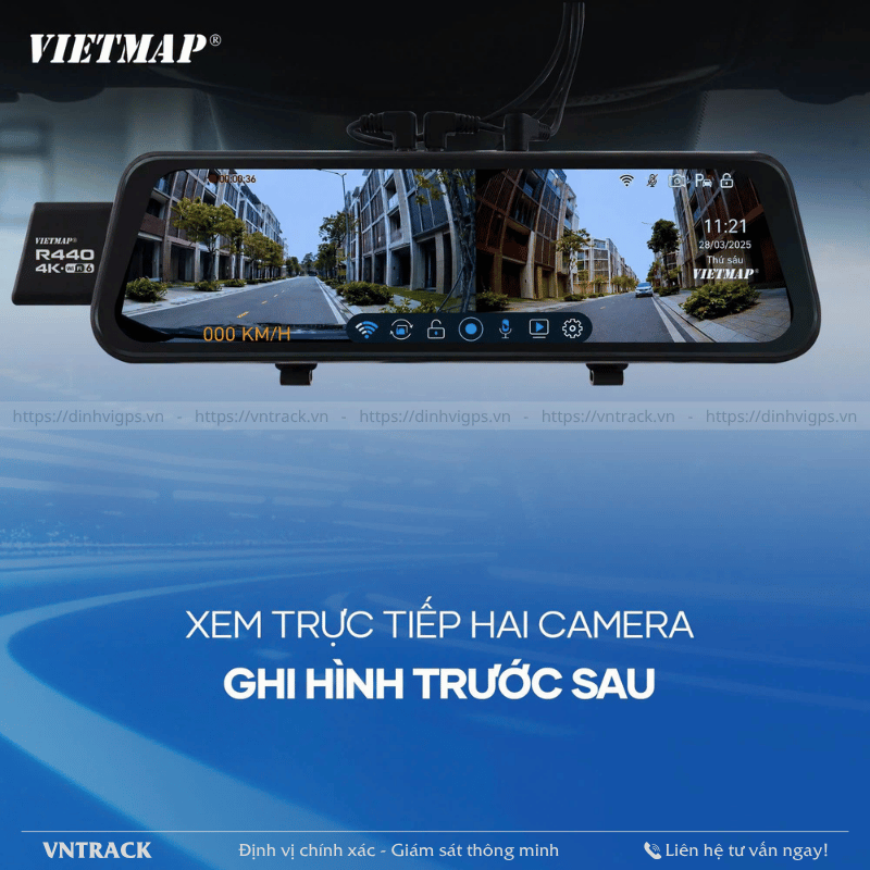 Camera Hành Trình Gương Vietmap R440