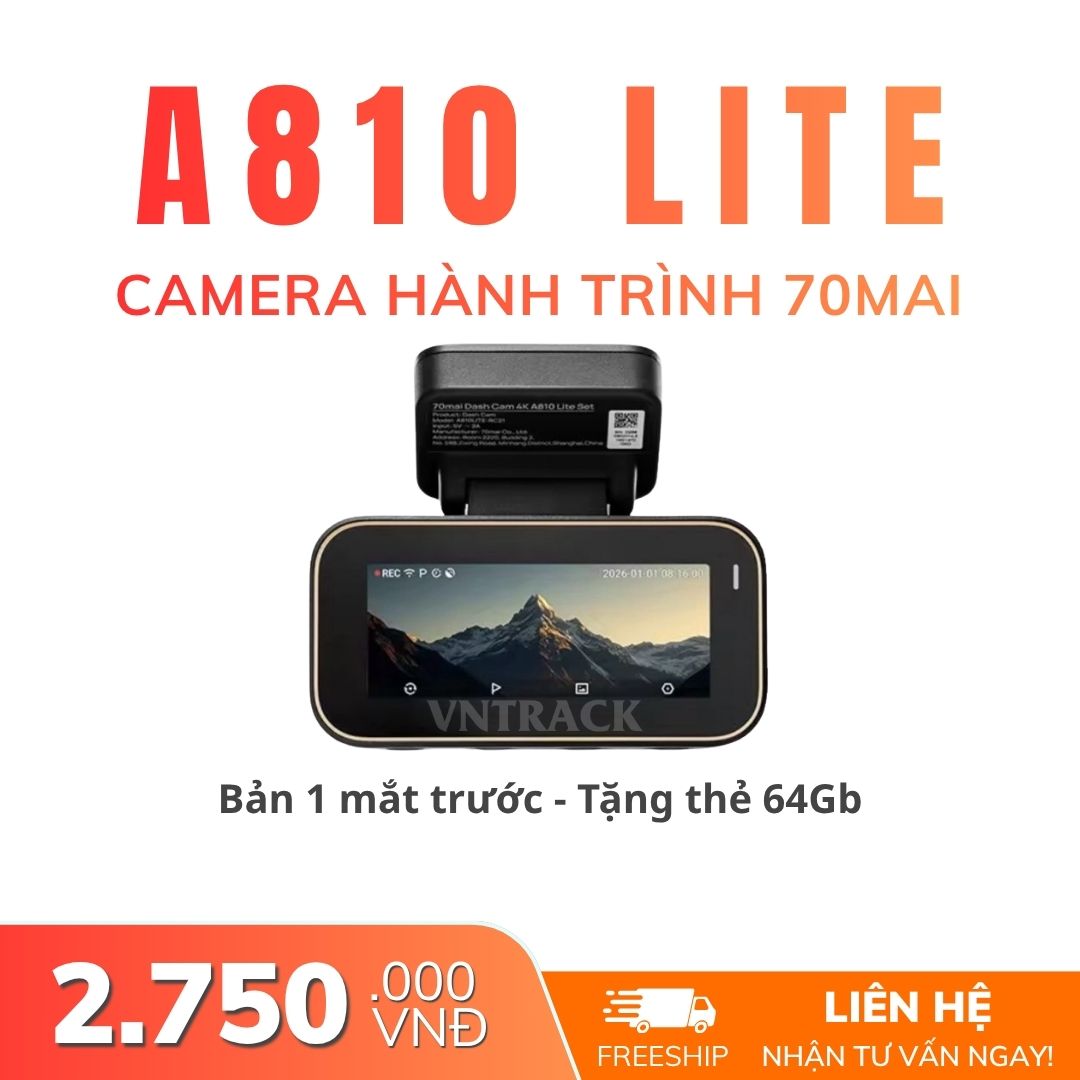 Camera hành trình 70mai A810 Lite 4K | WiFi 6, khẩu độ f/1.55