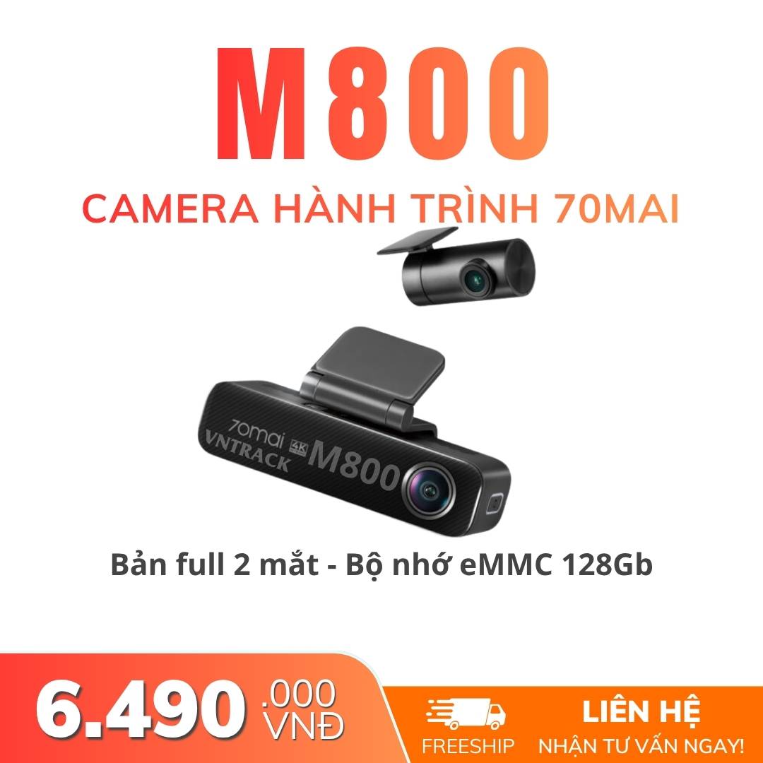 Camera hành trình 70mai M800 4K | Bộ nhớ 128GB, không cần thẻ nhớ