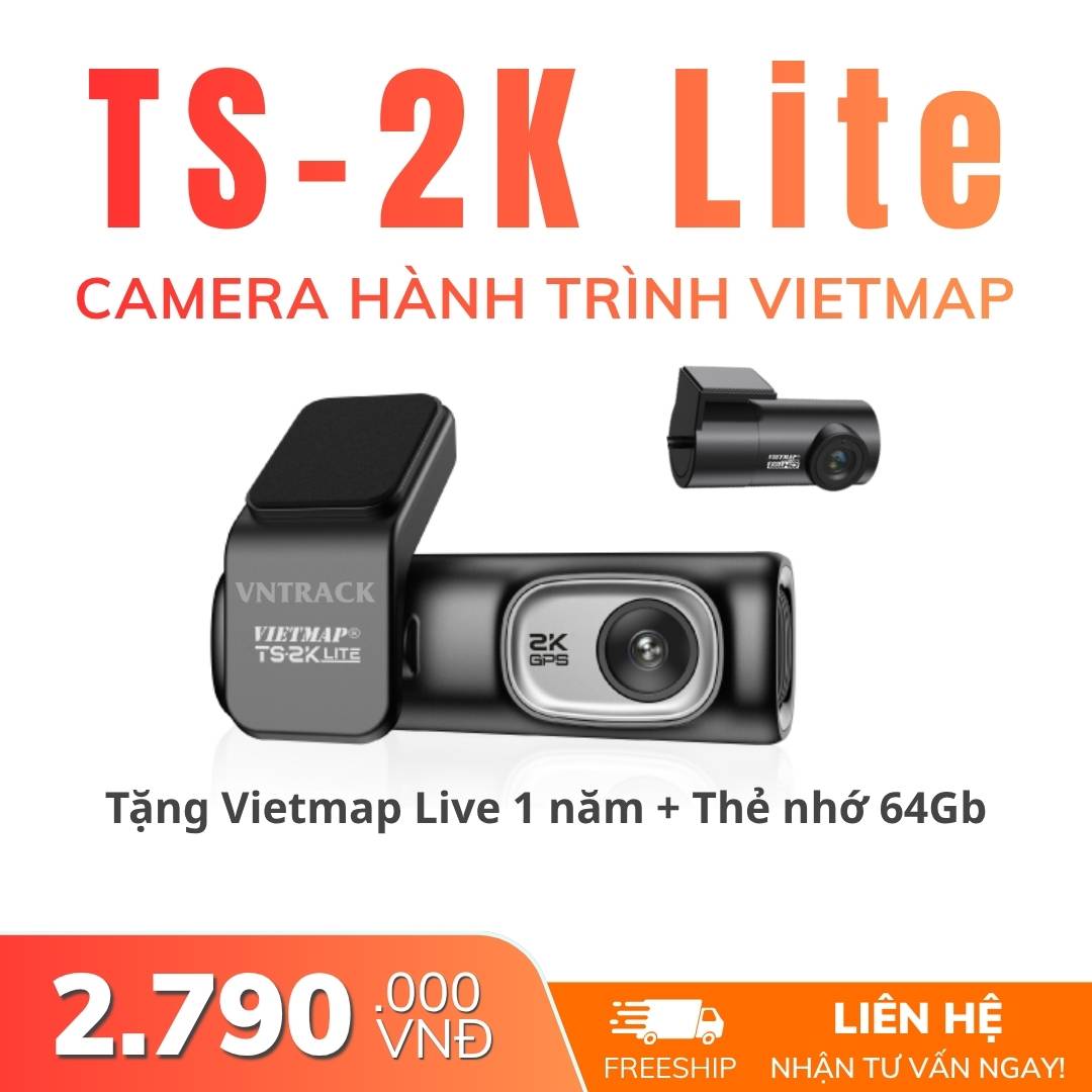 Camera hành trình Vietmap TS-2K Lite | Ghi 2K trước, Full HD sau
