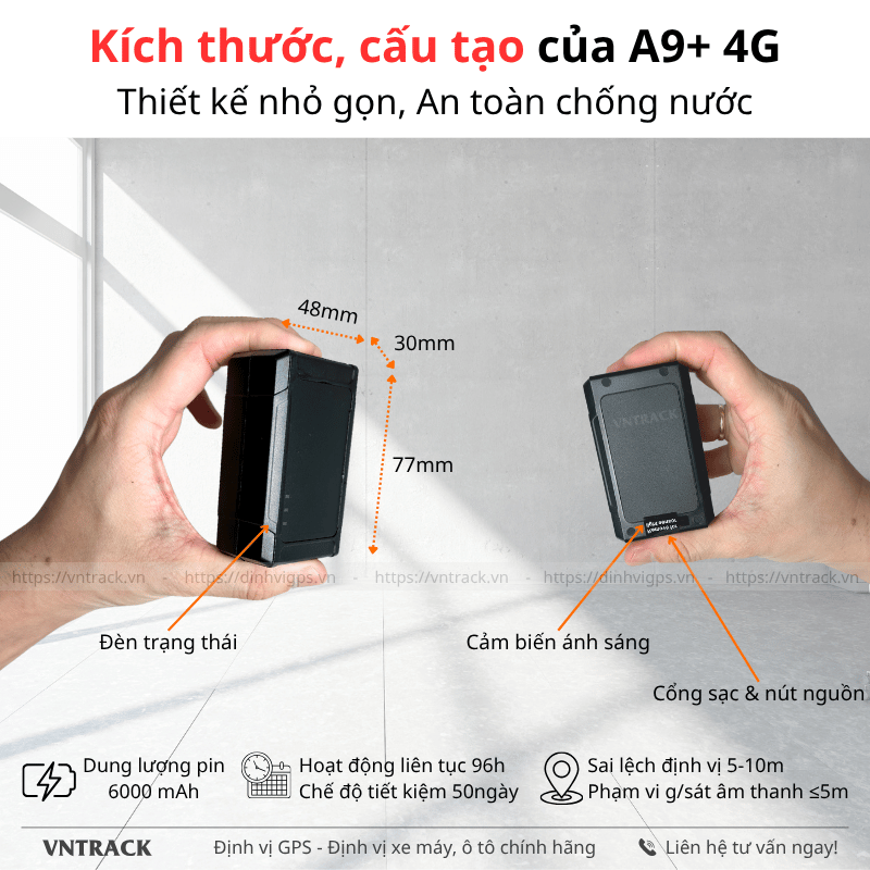 Định Vị Không Dây A9+ 4G | Pin 15 Ngày, Chính Xác Giá Rẻ, Best Seller