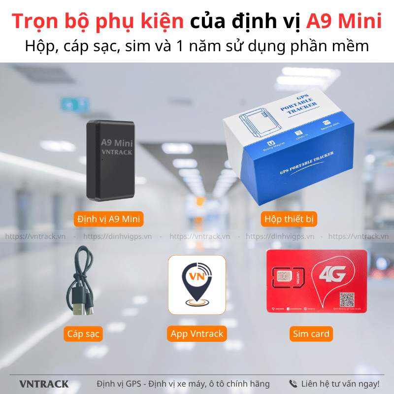 Định Vị Không Dây A9 Mini 4G | Nhỏ Gọn, 3000 mAh, Sử dụng 4-7 ngày
