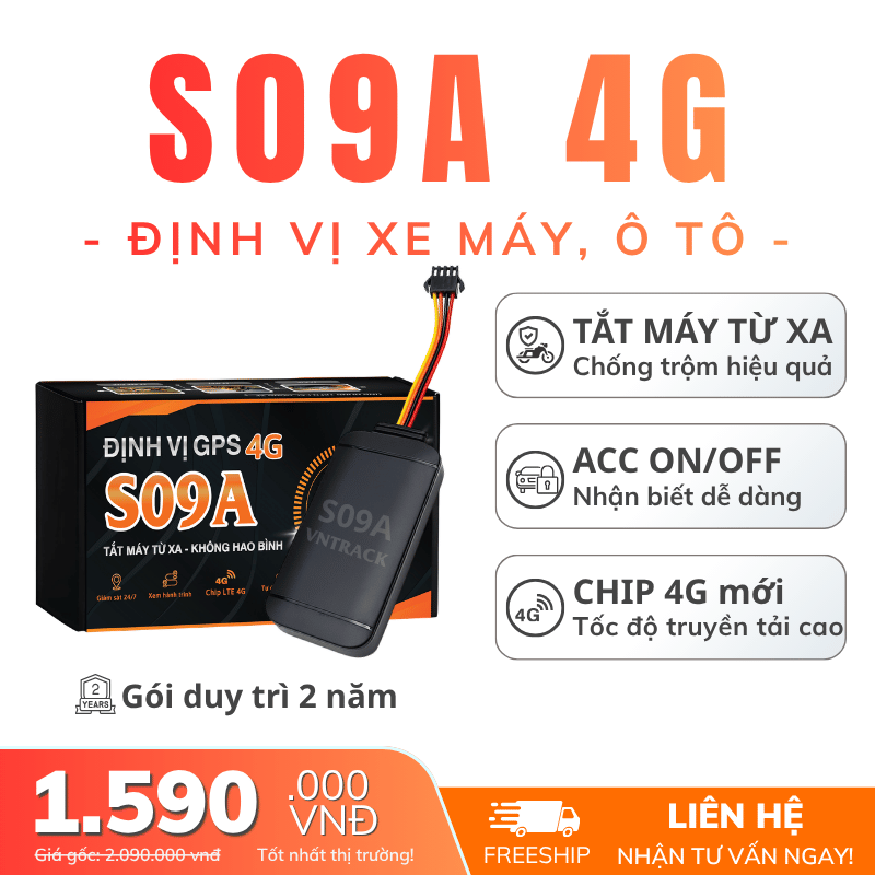 S09A - Thiết Bị Định Vị Chống Trộm Xe Máy, Quản Lý Ô Tô Tốt Nhất 2026