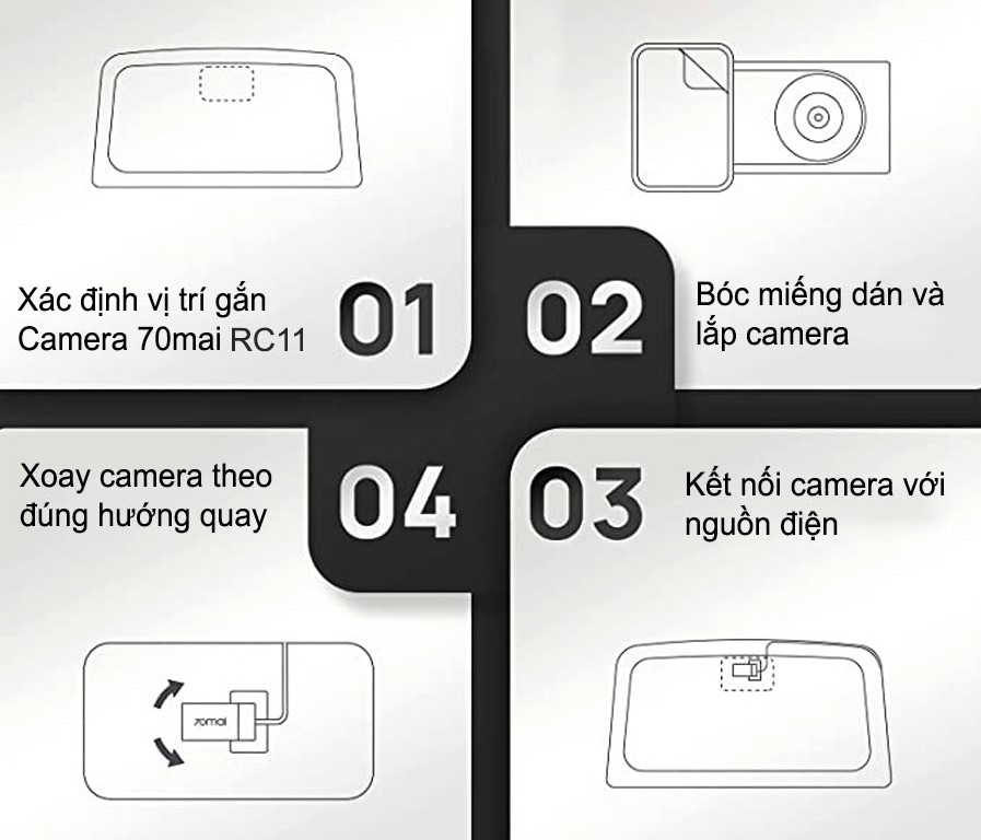 Mắt camera sau 70mai RC11 - Cho A200, A400, A500S, A510, A800, A810