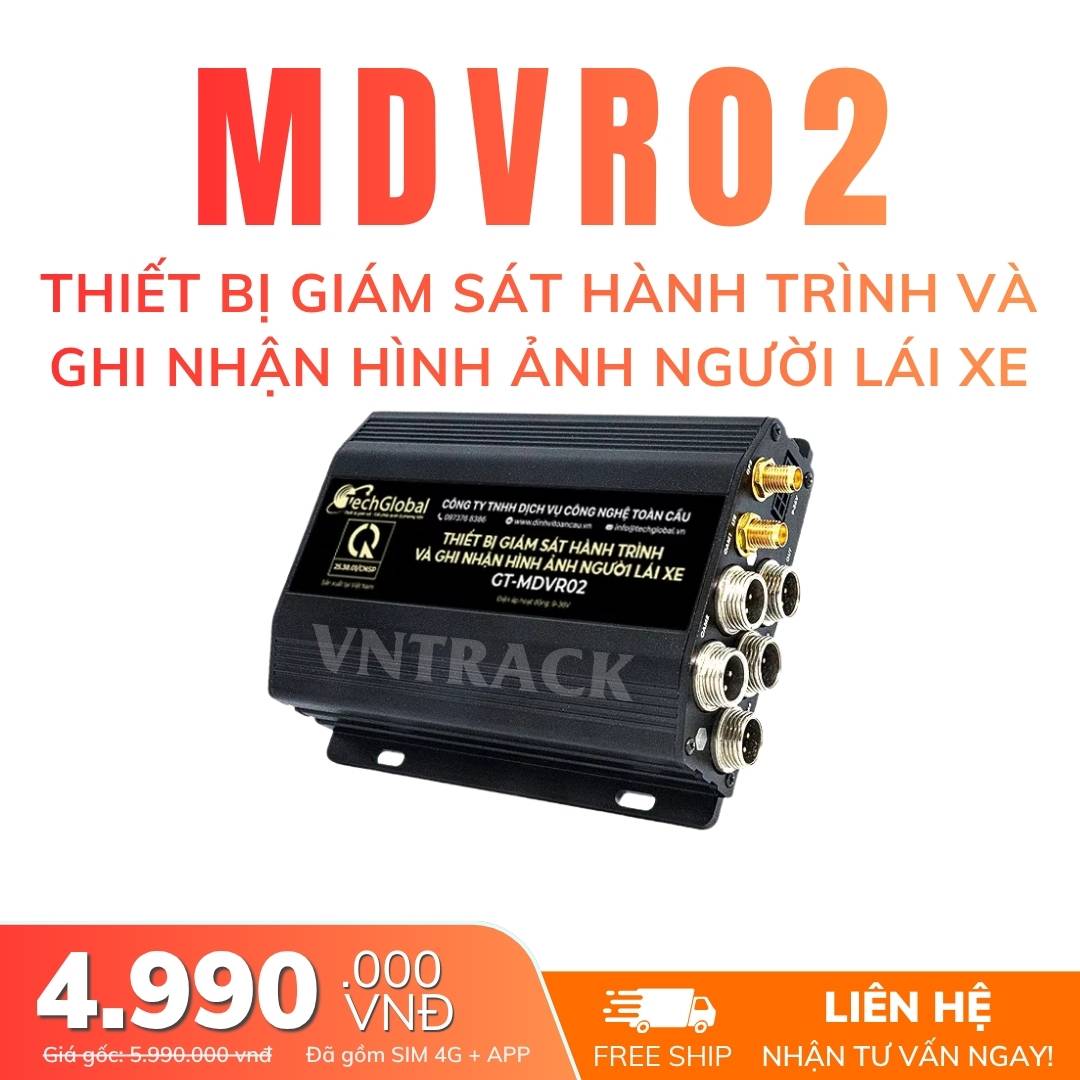 Thiết bị giám sát hành trình và ghi hình người lái MDVR02 của Vntrack