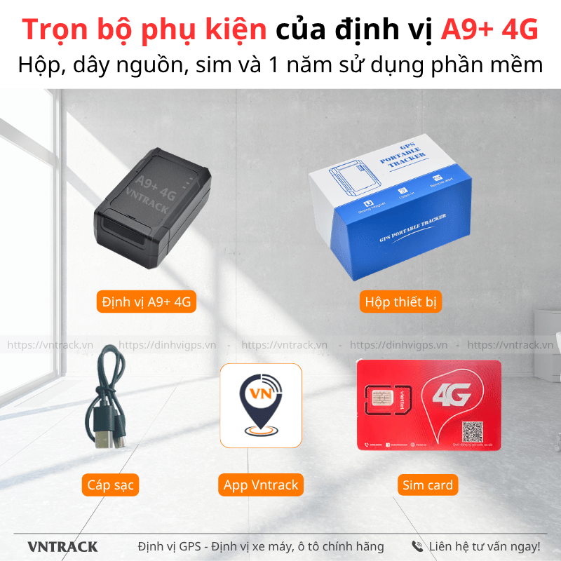 Định Vị Không Dây A9+ 4G | Pin 15 Ngày, Chính Xác Giá Rẻ, Best Seller