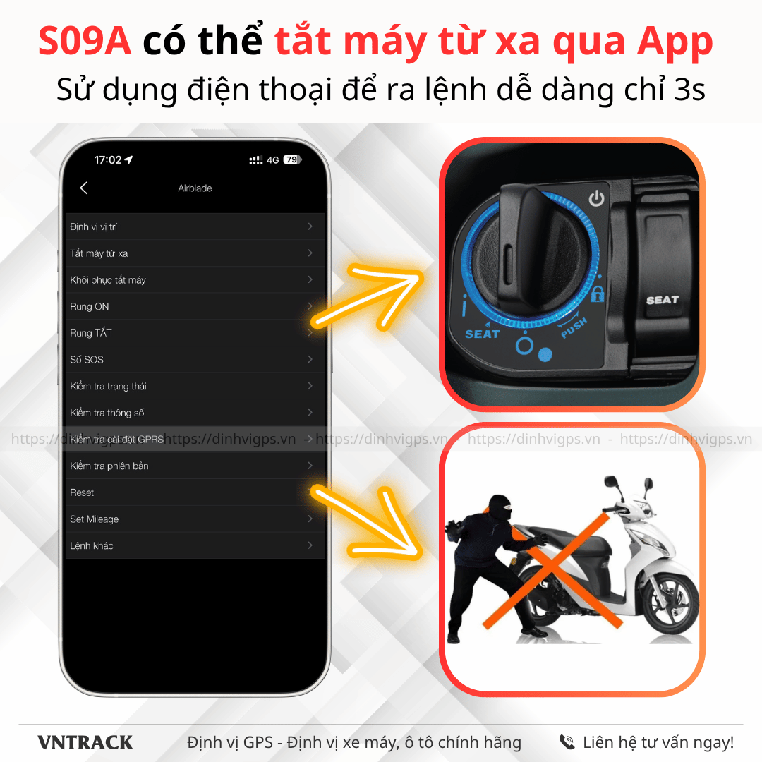 S09A - Thiết Bị Định Vị Chống Trộm Xe Máy, Quản Lý Ô Tô Tốt Nhất 2026