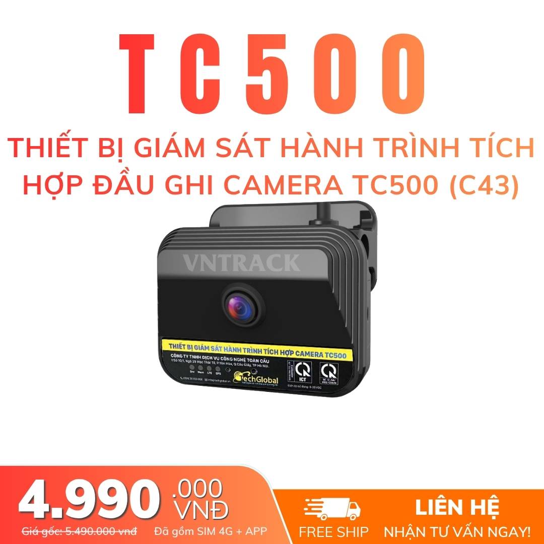 Thiết bị giám sát hành trình tích hợp đầu ghi camera TC500 (C43)
