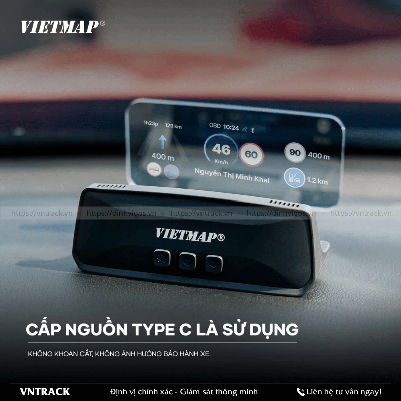 VIETMAP H50 - Màn Hình HUD Hiển Thị Thông Tin