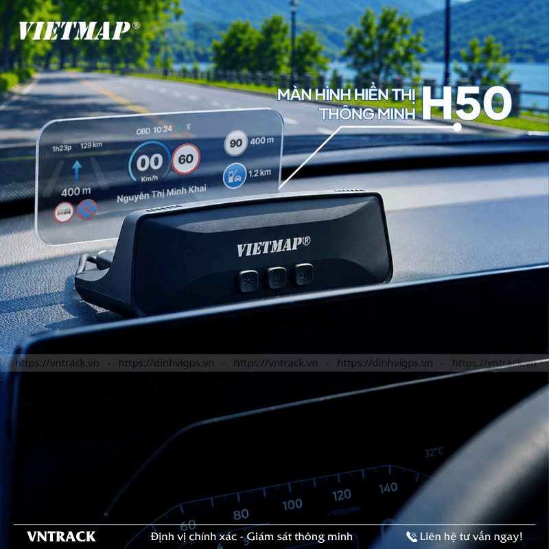 VIETMAP H50 - Màn Hình HUD Hiển Thị Thông Tin