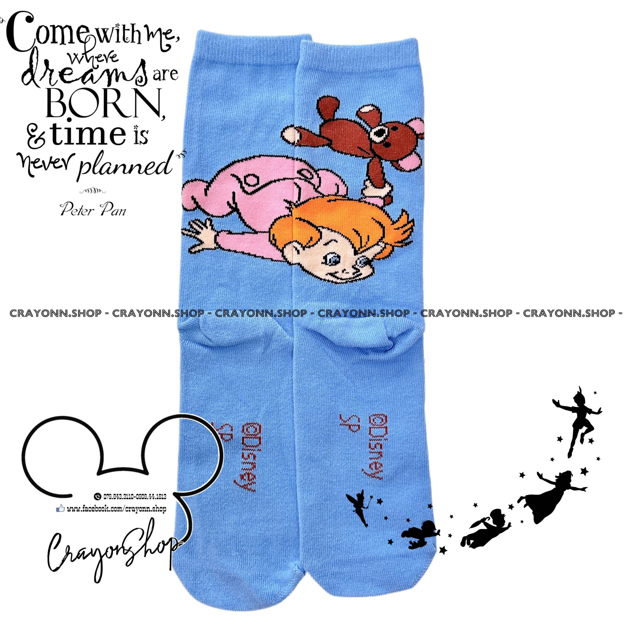 Perter Pan & Tinkerbell Socks