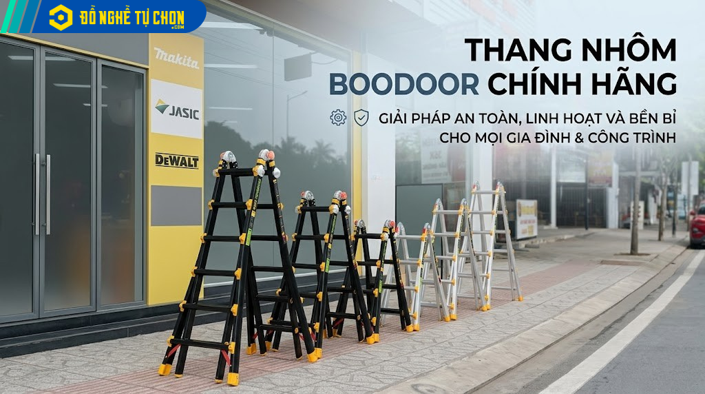 Thang Nhôm Boodoor Chính Hãng – Giải Pháp An Toàn, Linh Hoạt Và Bền Bỉ Cho Mọi Gia Đình & Công Trình