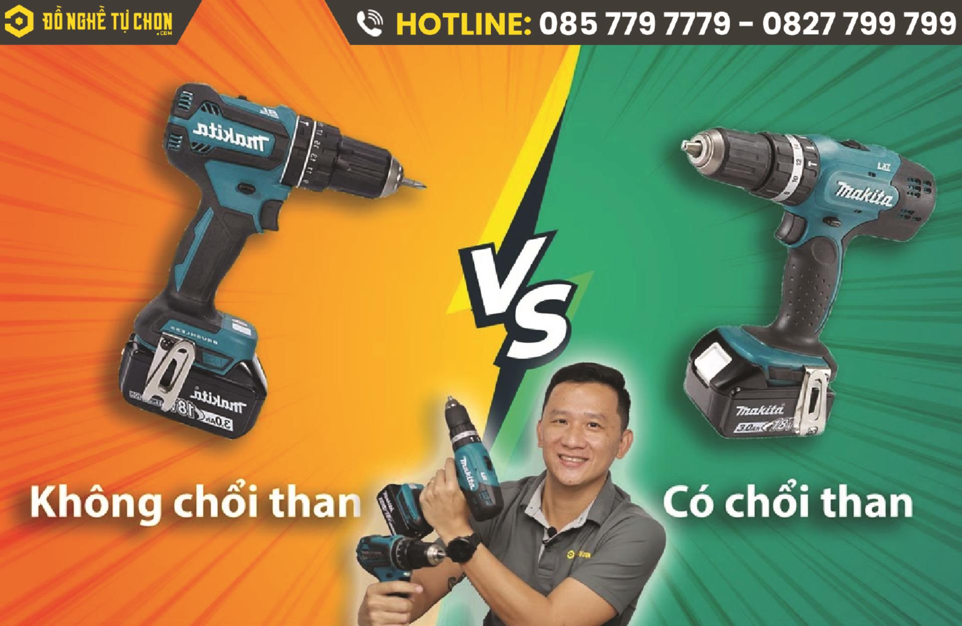 Bí Quyết Chọn Máy Khoan: Có Chổi Than hay Không Chổi Than?