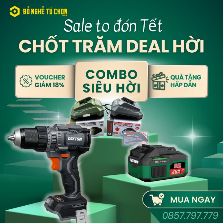 🔧 DNTC TUNG KHUYẾN MÃI COM BO MÁY KHOAN DEKTON M21-ID1390CP – GIẢI QUYẾT TRỌN BỘ VIỆC KHOAN VÍT