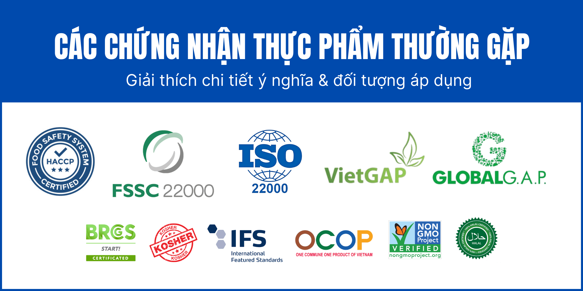 Từ HACCP Đến ISO: Giải Thích Chi Tiết Các Chứng Nhận Thực Phẩm