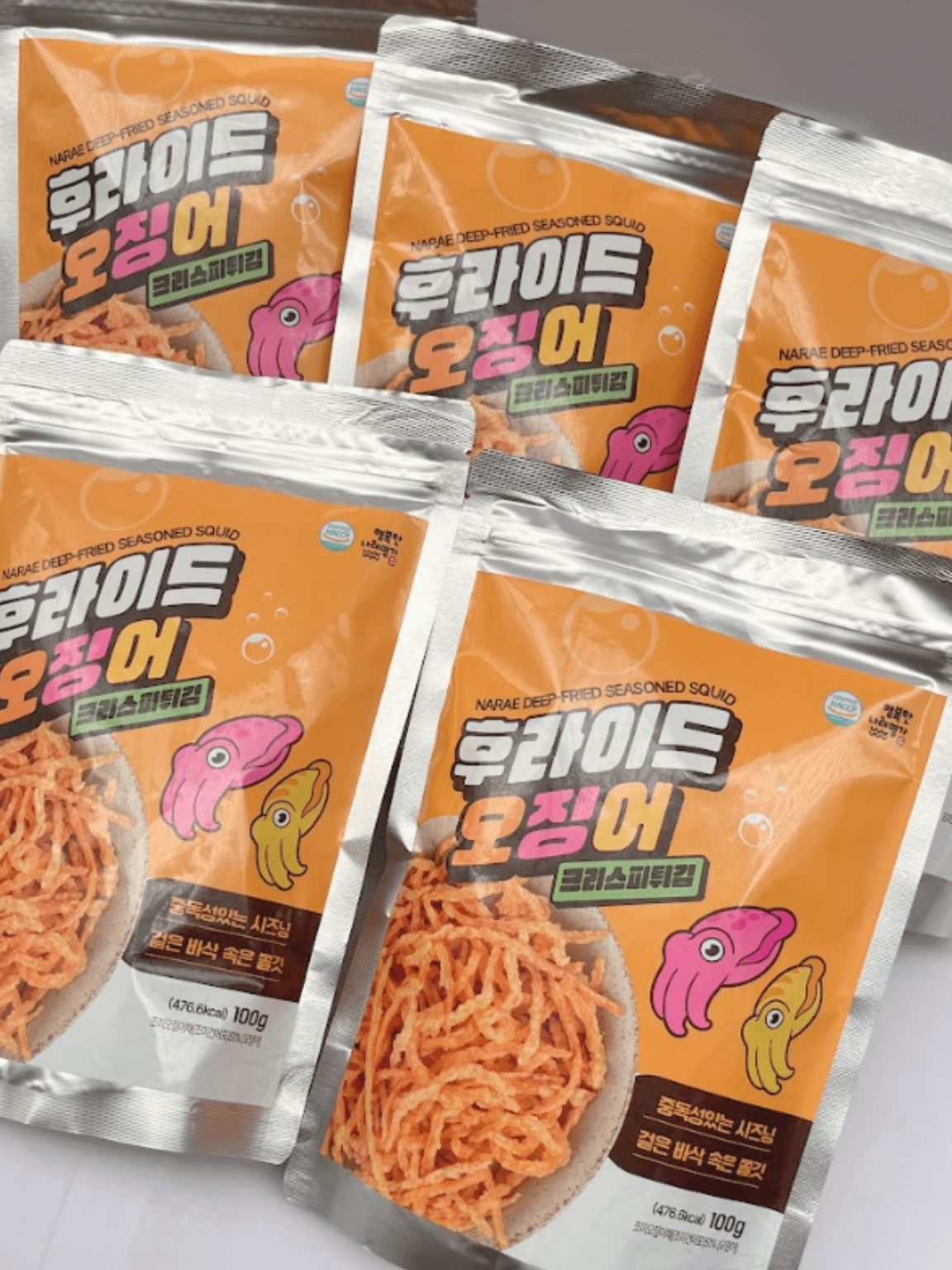 Combo 2 Gói Snack Mực Tẩm Vị Chiên Giòn Hàn Quốc 100gram/ Gói