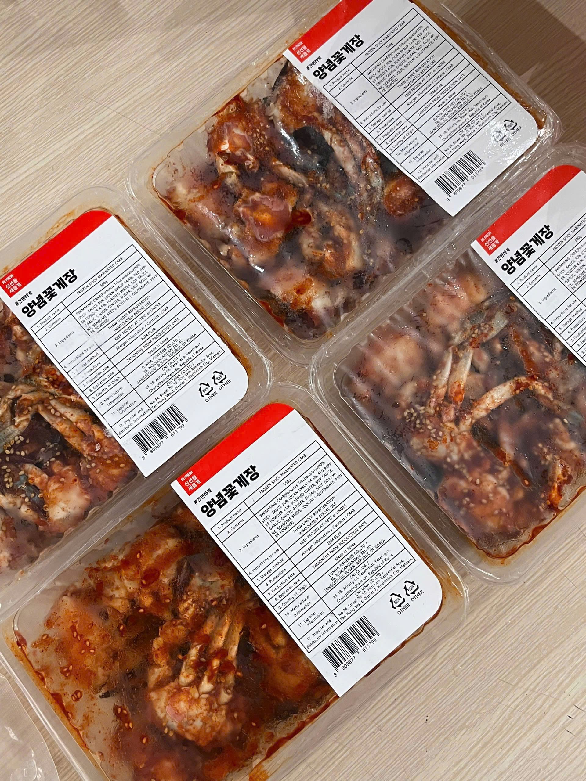Ghẹ Trộn Sốt Cay Vị Đậm Đà Eunha Hàn Quốc 500gram
