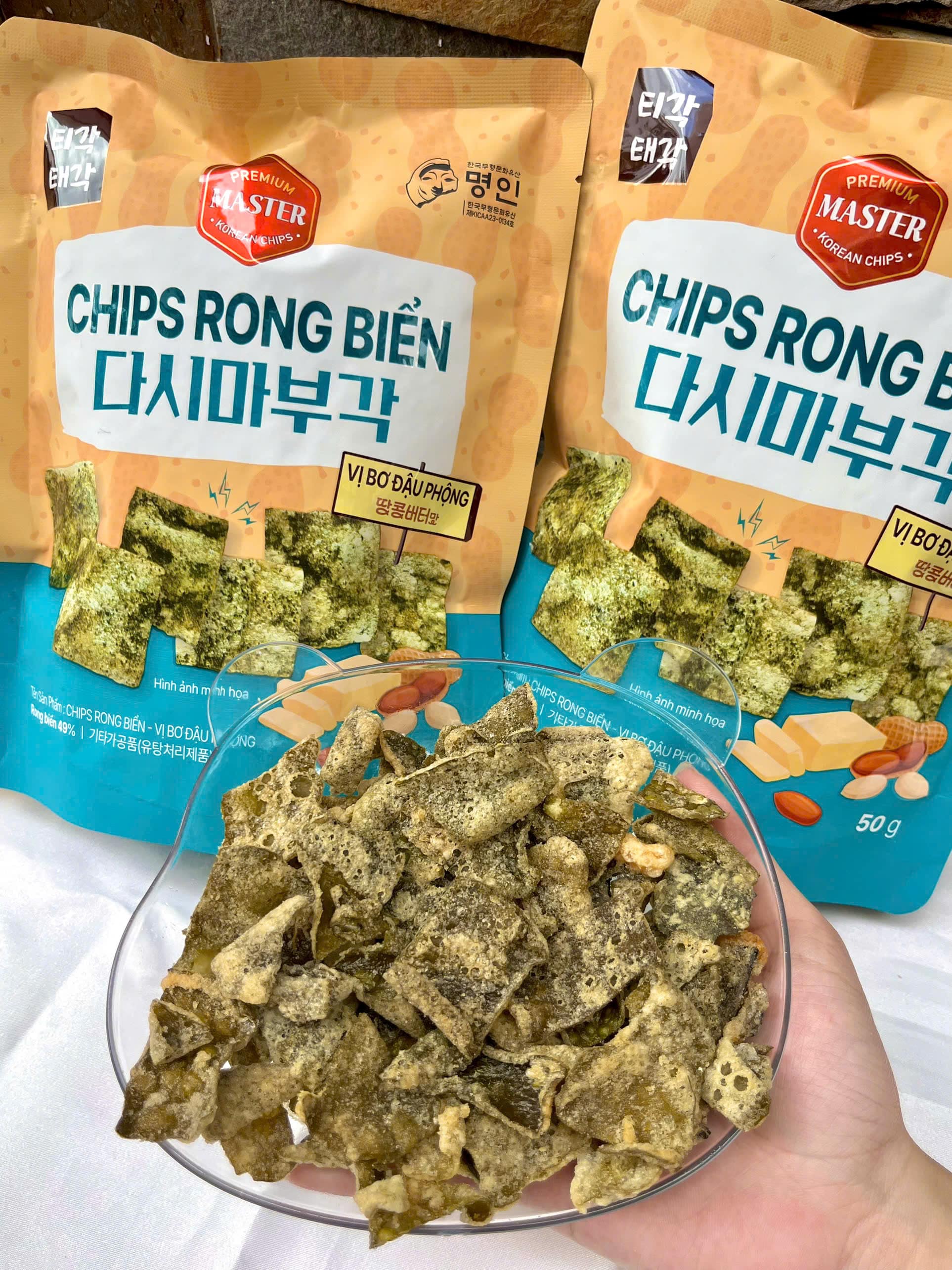 Chips Rong Biển Vị Bơ Đậu Phộng Hàn Quốc 50gram