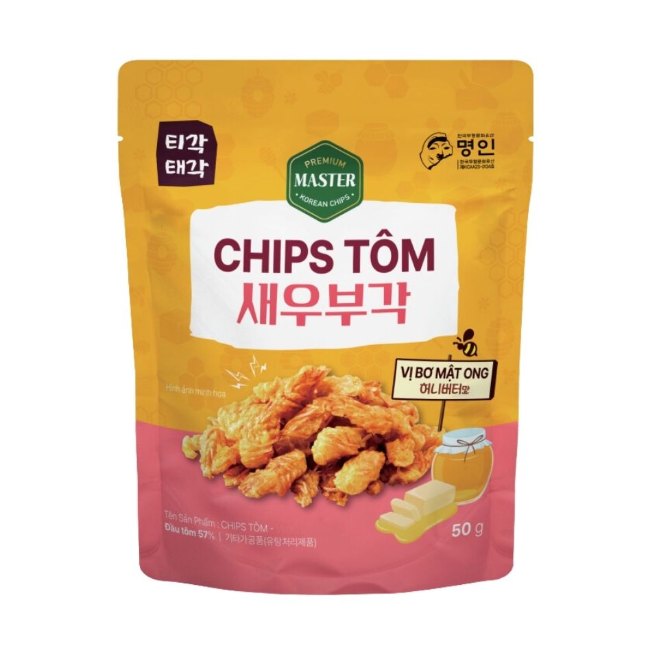 Chips Tôm Vị Bơ Mật Ong Hàn Quốc 50gram