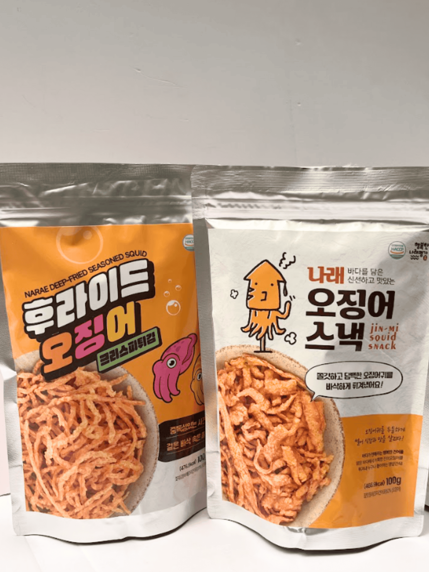 Combo 2 Gói Snack Mực Tẩm Vị Chiên Giòn Hàn Quốc 100gram/ Gói