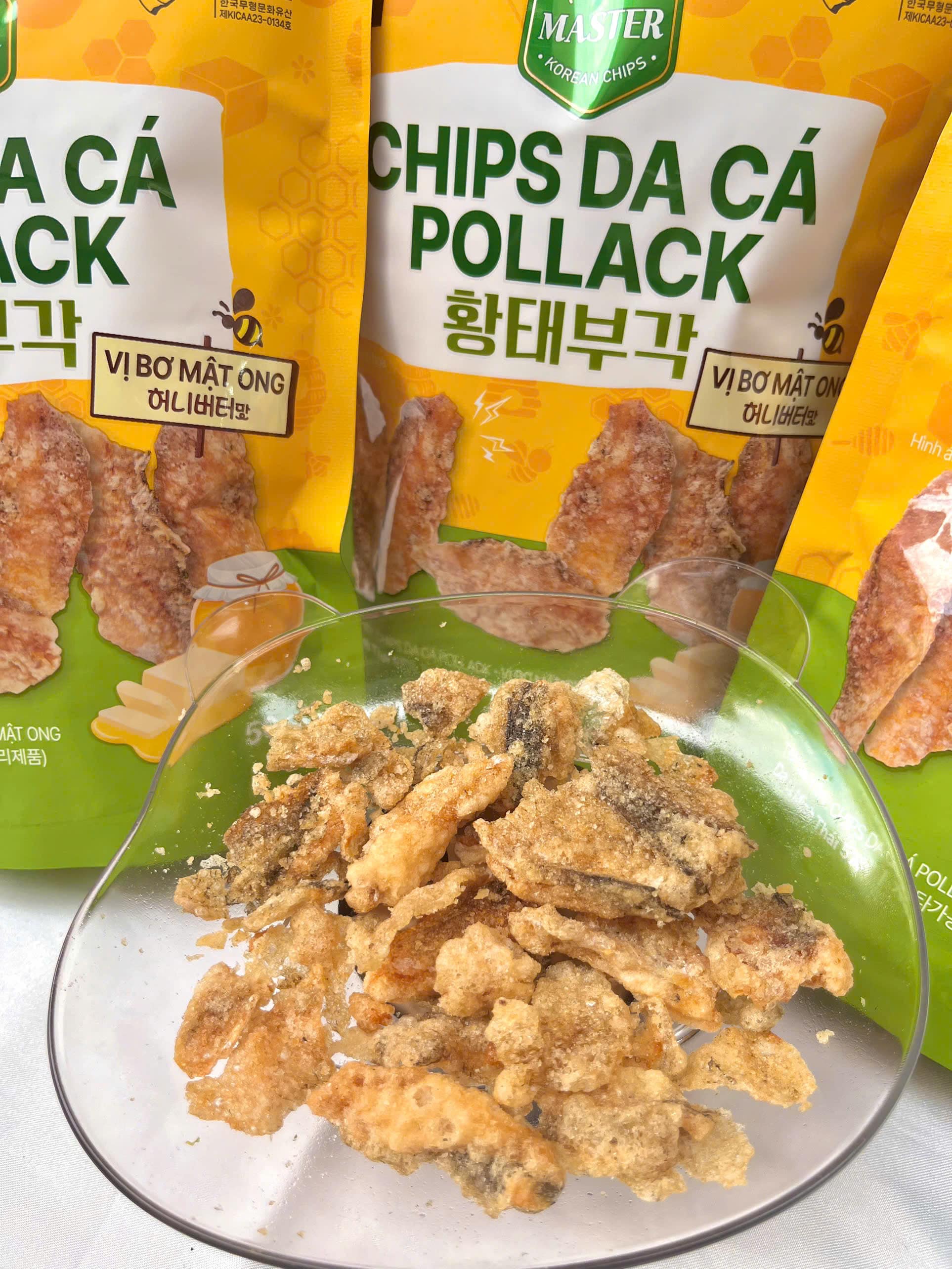 Chips Da Cá Pollack Vị Bơ Mật Ong Hàn Quốc 50gram