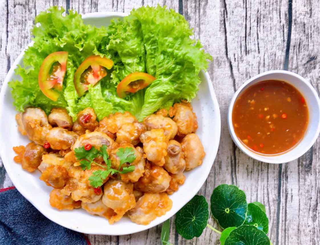 món Bao tử cá basa chiên bơ tỏi