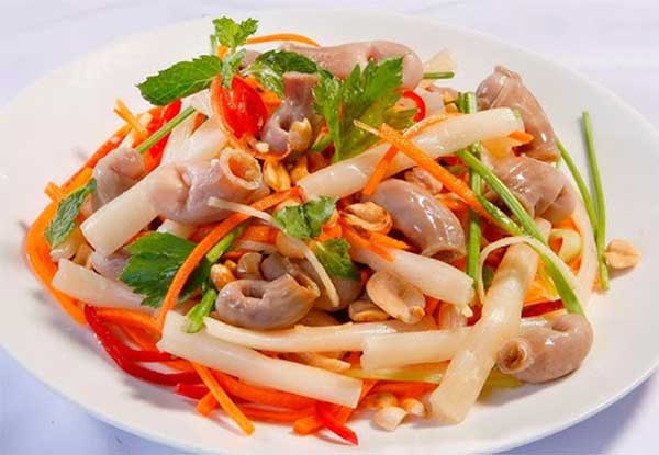 gỏi bao tử cá basa