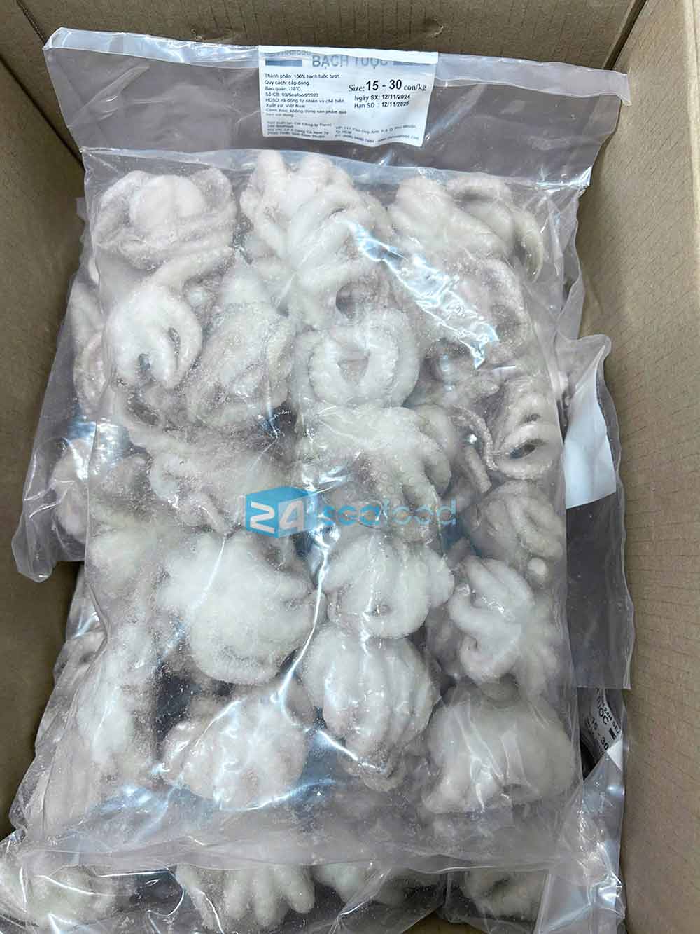 sản phẩm bạch tuộc size nhỏ cấp đông IQF